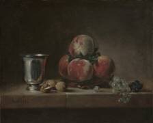 Still Life with Peaches (Jean Siméon Chardin) - Muzeo.com