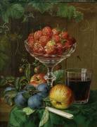 Still Life with Strawberries in a Glass Bowl (Amalie Kärcher) - Muzeo.com