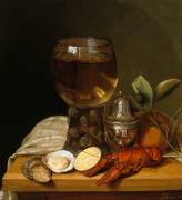 Still Life with Wine Glass (Jakob Lehnen) - Muzeo.com