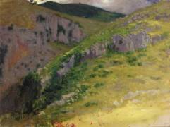 Study of a Mountain (Ernest Hébert) - Muzeo.com