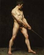 Study of a nude man (anonymous) - Muzeo.com