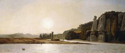 Sunrise on the Banks of the Durance at Mirabeau (Paul Camille Guigou) - Muzeo.com