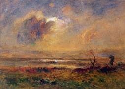 Sunset on the plain (François-Auguste Ravier) - Muzeo.com
