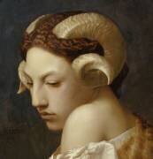 Tête de femme coiffée de cornes de bélier, dite La Bacchante (Jean-Léon Gérôme) - Muzeo.com