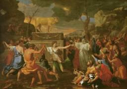 The Adoration of the Golden Calf (Nicolas Poussin) - Muzeo.com