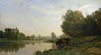 The Banks of the Oise (Charles-François Daubigny) - Muzeo.com