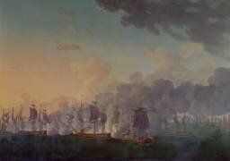 The Battle of Louisbourg on the 21st July 1781 (Auguste-Louis de Rossel) - Muzeo.com