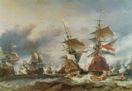 The Battle of Texel (Eugène Isabey) - Muzeo.com