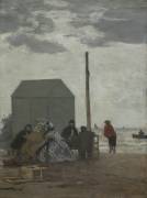 The Beach at Deauville (Eugène Boudin) - Muzeo.com