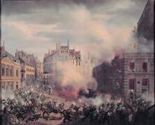 The Burning of the Chateau d'Eau at the Palais-Royal (Eugène Hagnauer) - Muzeo.com