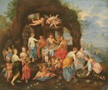 The Feast of the Gods (Jan van Kessel) - Muzeo.com