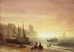 The Fishing Fleet (Albert Bierstadt) - Muzeo.com