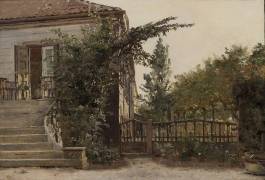 The Garden Steps Leading to the Artist’s Studio at Blegdammen outside Copenhagen (Christen Schjellerup Kobke) - Muzeo.com