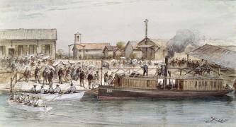 The Inauguration of the Suez Canal by the Empress Eugenie (Edouard Riou) - Muzeo.com