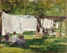 The Laundry at Collise St. Simeon (Eugène Boudin) - Muzeo.com
