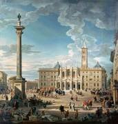 The Piazza Santa Maria Maggiore (Giovanni Paolo Pannini) - Muzeo.com