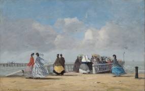 The Pier at Trouville (Eugène Boudin) - Muzeo.com