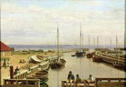The Port of Dragor (Christoffer Wilhelm Eckersberg) - Muzeo.com