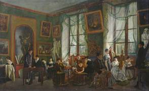 The Studio of Madame Haudebourt-Lescot (Joseph Albrier) - Muzeo.com
