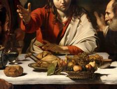 The Supper at Emmaus (detail) (Caravaggio) - Muzeo.com