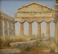 The Temple of Athena in Paestum (Constantin Hansen) - Muzeo.com