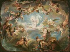 The Triumph of Cupid over all the Gods (Gabriel Jacques de Saint-Aubin) - Muzeo.com