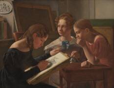 Three Young Girls (Constantin Hansen) - Muzeo.com