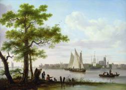 Town on an estuary (Frans Swagers) - Muzeo.com