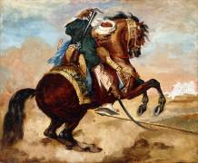 Turk Riding a Brown Alezan Horse (Théodore Géricault) - Muzeo.com