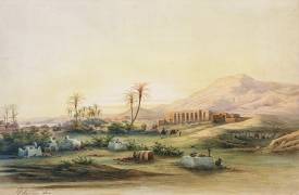 Valley of the Nile with the Ruins of the Temple of Seti I (Prosper Marilhat) - Muzeo.com