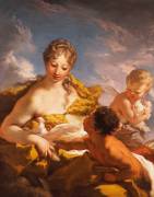 Venus, Cupid and a Faun (Giovanni Antonio Pellegrini) - Muzeo.com