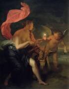 Venus Giving a Burning Arrow to Cupid (Godfried Schalcken) - Muzeo.com