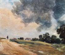 View at Hampstead, looking due East (John Constable) - Muzeo.com