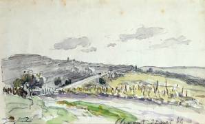 View of Clamart (Johan Barthold Jongkind) - Muzeo.com