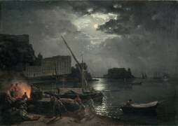 View of Naples in Moonlight (Silvestre Chtchedrine) - Muzeo.com