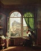 View of Saint-Eustache Church from a House on Rue Platriere or, The Artist's Interior (Martin Drolling) - Muzeo.com