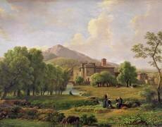 View of the Grottaferrata Monastery (Jean-Joseph-Xavier Bidauld) - Muzeo.com