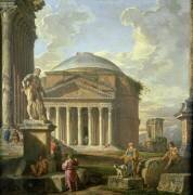View of the Pantheon (Giovanni Paolo Pannini) - Muzeo.com