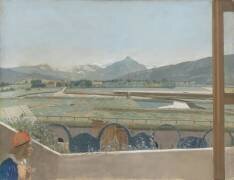 View toward the Mont Blanc Massif from the Artist’s Studio at Geneva (Jean-Etienne Liotard) - Muzeo.com