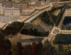 Vue cavalière du château, jardins bas et de la ville de Saint-Cloud (Etienne Allegrain) - Muzeo.com