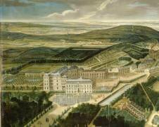 Vue cavalière du château, jardins bas et de la ville de Saint-Cloud (Etienne Allegrain) - Muzeo.com