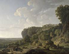 Vue de la campagne romaine, du côté de la voie appienne, dit aussi Vue de Tivoli (Jean-François Sablet) - Muzeo.com