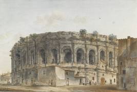 Vue de l'amphithéatre de Nîmes (Victor-Jean Nicolle) - Muzeo.com