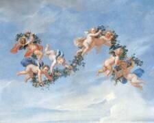 Vue de l'Orangerie et de la Pièce d'Eau des Suisses et du Potager du Roi de Versailles en 1688-1691 (Jean Cotelle the Younger) - Muzeo.com