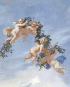 Vue de l'Orangerie et de la Pièce d'Eau des Suisses et du Potager du Roi de Versailles en 1688-1691 (Jean Cotelle the Younger) - Muzeo.com