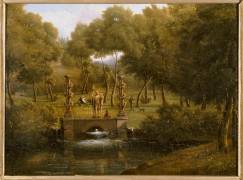 Vue du bassin de Neptune dans le parc de Malmaison (Jean-Honoré Marmont de...) - Muzeo.com