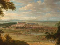 Vue du château de Versailles, prise des hauteurs de Satory (Adam Frans van der Meulen) - Muzeo.com