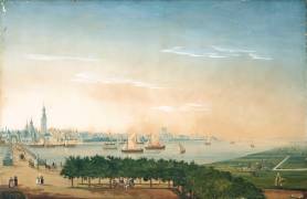 Vue sur la ville de Kampen sur l'Yssel (Antoine Ignace Melling) - Muzeo.com