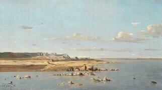 Washerwomen on the Banks of the Durance (Paul Camille Guigou) - Muzeo.com