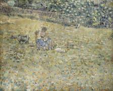 Woman and Goat (Frederick Carl Frieseke) - Muzeo.com